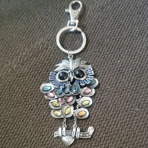 Source Unknown Multicolor Owl Keychain Charm